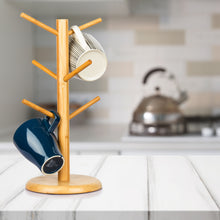 將圖片載入圖庫檢視器 日式竹木質圓底杯架